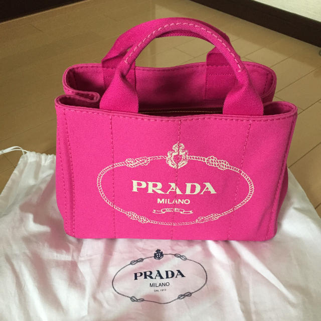 PRADA - プラダ💕カナパ💕ミニトートバッグ💕フューシャピンクの通販 ...