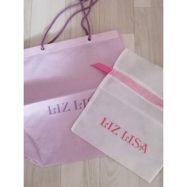 LIZLISA ショップ袋 ショッパー 2袋セット リズリサ 手提げ袋 ギフト袋   フリマアプリ ラクマ