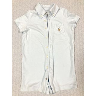 ラルフローレン(Ralph Lauren)の美品☆ラルフローレン　ロンパース　12M 水色(ロンパース)