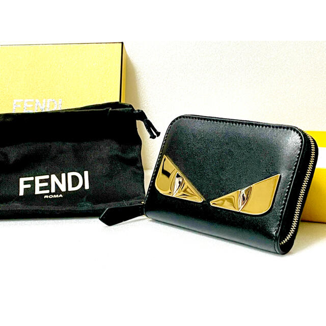 FENDI(フェンディ)の新品フェンディ 財布 小銭入れ付き カードケース 黒 ミニ財布 正規品 メンズのファッション小物(コインケース/小銭入れ)の商品写真