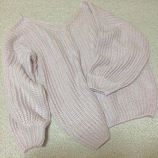 美品♡くすみピンクゆるニット