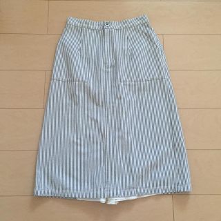 ビームス(BEAMS)のバックチュールヒッコリースカート(ひざ丈スカート)