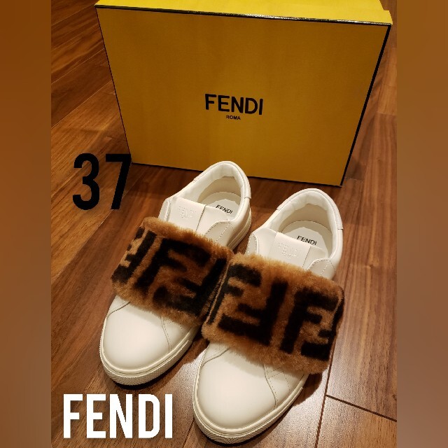 【美品】FENDI　スニーカー　レザースリッポン　37