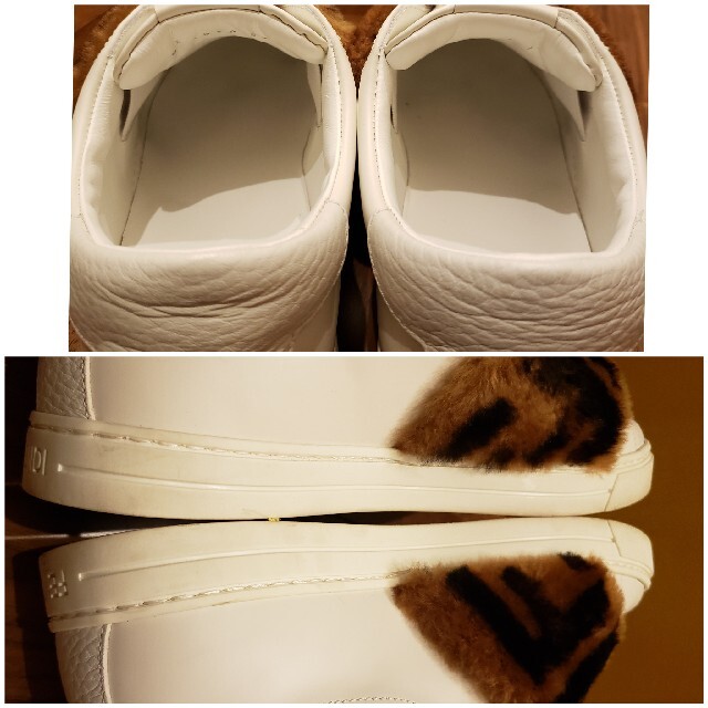 美品】FENDI スニーカー レザースリッポン 37 美品】FENDI スニーカー レザースリッポン 37
