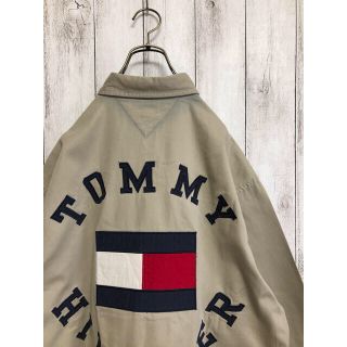 トミーヒルフィガー(TOMMY HILFIGER)の90s  トミーヒルフィガー　ＢＤシャツ　ツイル　Ｍ　大きめ　オールドトミー(シャツ)