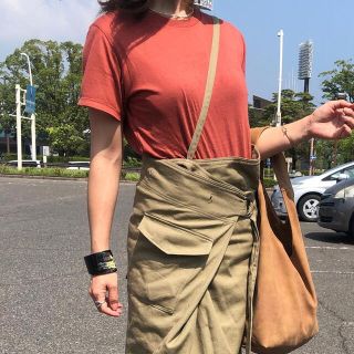 ビューティアンドユースユナイテッドアローズ(BEAUTY&YOUTH UNITED ARROWS)のベースレンジ　baserange オレンジTシャツ(Tシャツ(半袖/袖なし))