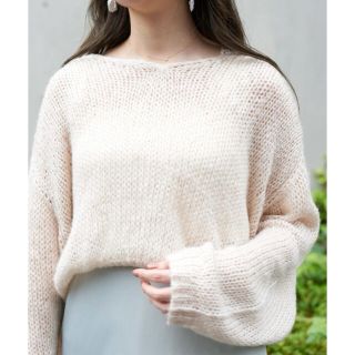 フラワー(flower)のmilky mohair touch knit （ivory）(ニット/セーター)