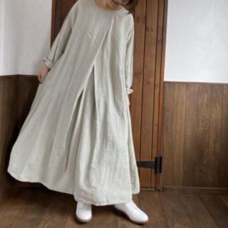 ネストローブ(nest Robe)の21SS nest Robe リネン近江晒し タックフレア 2way ワンピース(ロングワンピース/マキシワンピース)