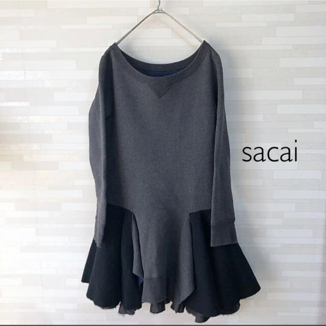 sacai(サカイ)のsacaiサカイワンピースドッキングワンピ レディースのワンピース(ミニワンピース)の商品写真