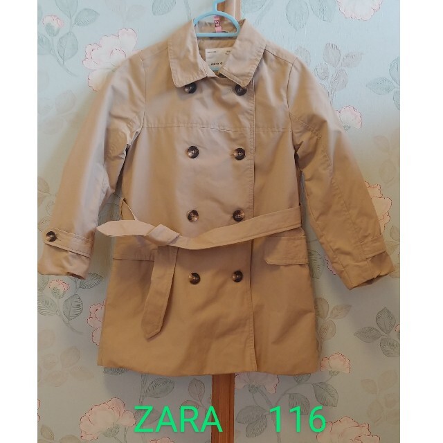 ZARA(ザラ)の使用回数少　美品★ZARA ザラ★トレンチコート　スプリングコート　ジャケット キッズ/ベビー/マタニティのキッズ服女の子用(90cm~)(ジャケット/上着)の商品写真