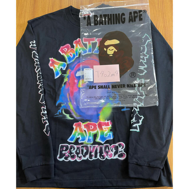 BAPE X READYMADE SPRAY WIDE FIT L/S TEE 2022人気新作 11067円