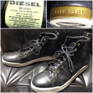 ディーゼル(DIESEL)のDIESEL送料込ディーゼル定価3万円程レザー革スニーカーイタリアデニムブランド(スニーカー)