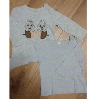 ユニクロ(UNIQLO)の同時購入10%OFF♡　チップとデール　90cm　ロンT2枚Set(Tシャツ/カットソー)