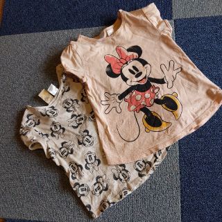 エイチアンドエム(H&M)のミニー90半袖ティーシャツセット(Tシャツ/カットソー)