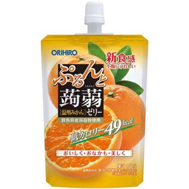 ORIHIRO(オリヒロ)のぷるんと蒟蒻ゼリー 温州みかん味　16個 食品/飲料/酒の食品(菓子/デザート)の商品写真