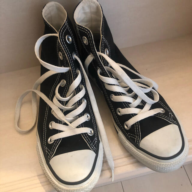 CONVERSE(コンバース)のコンバース ハイカット　黒　23 レディースの靴/シューズ(スニーカー)の商品写真