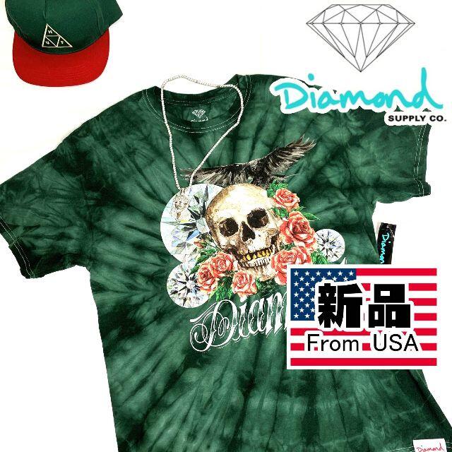 ダイアモンド タイダイ 半袖Tシャツ グリーン M Diamond Supply