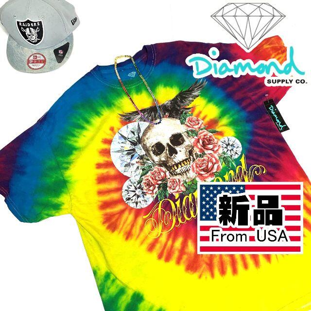 ダイアモンド タイダイ 半袖Tシャツ マルチ L Diamond Supply