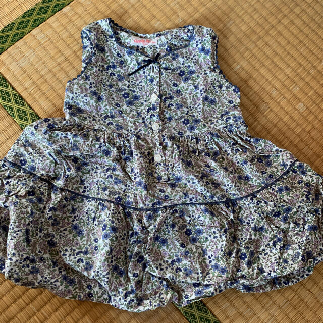 花柄ワンピース キッズ/ベビー/マタニティのキッズ服女の子用(90cm~)(ワンピース)の商品写真