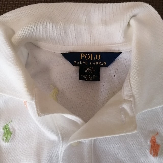 POLO RALPH LAUREN(ポロラルフローレン)のラルフローレンポロシャツ3T キッズ/ベビー/マタニティのキッズ服女の子用(90cm~)(Tシャツ/カットソー)の商品写真