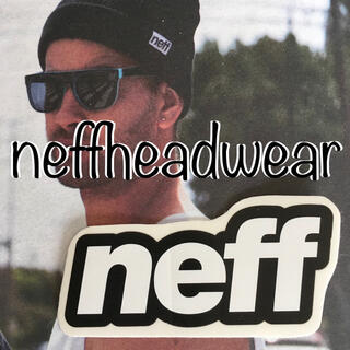 ネフ(Neff)のNEFFネフヘッドウエアUS限定　非売品クリアベースBOXロゴ　ステッカー(ニット帽/ビーニー)