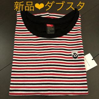 ダブルスタンダードクロージング(DOUBLE STANDARD CLOTHING)のタイムセール★ダブルスタンダードクロージング ダブスタ　ボーダー　赤黒系(Tシャツ(半袖/袖なし))