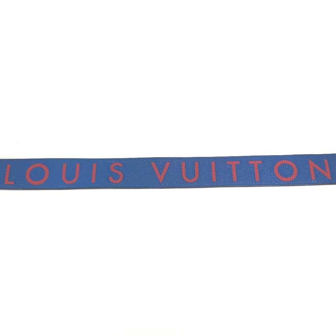 LOUIS VUITTON(ルイヴィトン)のルイヴィトン LOUIS VUITTON ロゴ ステッチ J02389  カバン バッグアクセサリー ショルダーストラップ トリヨンレザー ブルー×レッド スマホ/家電/カメラのスマホアクセサリー(ストラップ/イヤホンジャック)の商品写真