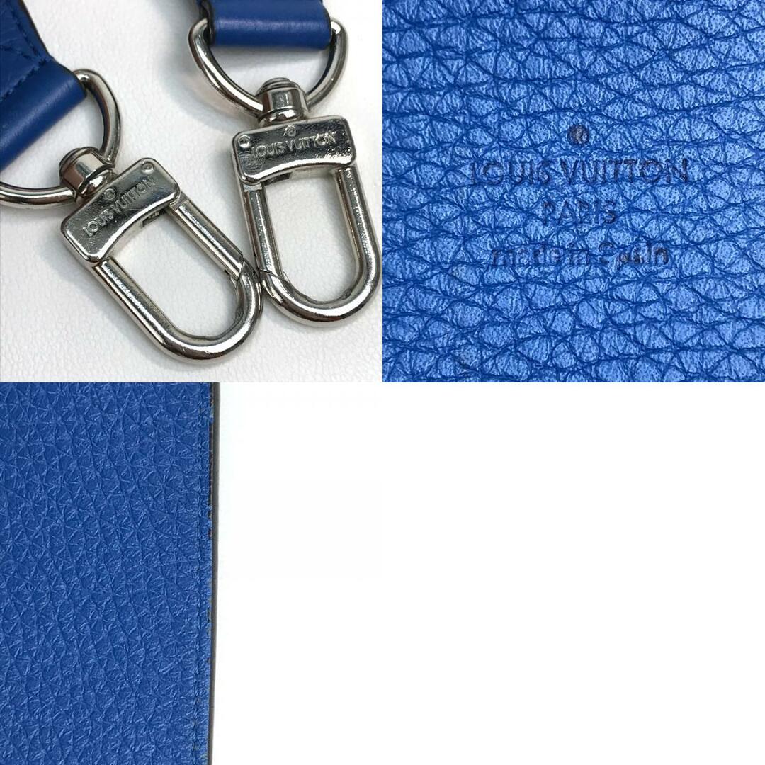 LOUIS VUITTON(ルイヴィトン)のルイヴィトン LOUIS VUITTON ロゴ ステッチ J02389  カバン バッグアクセサリー ショルダーストラップ トリヨンレザー ブルー×レッド スマホ/家電/カメラのスマホアクセサリー(ストラップ/イヤホンジャック)の商品写真