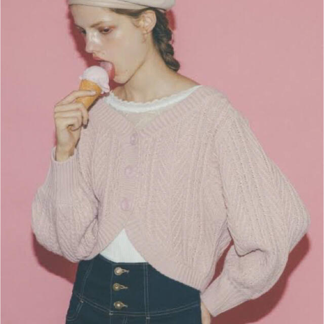 heather(ヘザー)のHeather YUMMY KNIT ボレロカーディガン ストロベリー レディースのトップス(カーディガン)の商品写真