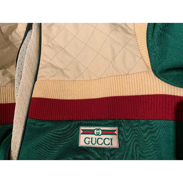 Gucci(グッチ)のグッチ テクニカルジャージー ジップアップジャケット グリーン×ベージュ L メンズのトップス(ジャージ)の商品写真