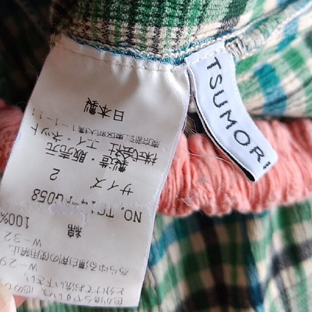 TSUMORI CHISATO(ツモリチサト)のused/ツモリチサト クレプリ チェックスカート レディースのスカート(ひざ丈スカート)の商品写真