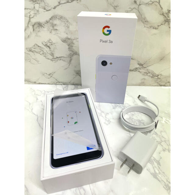 【美品】Google Pixel 3a（ケース・フィルム付き）スマートフォン/携帯電話