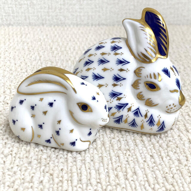 Royal Crown Derby Rabbit ペーパーウェイト　2点セット