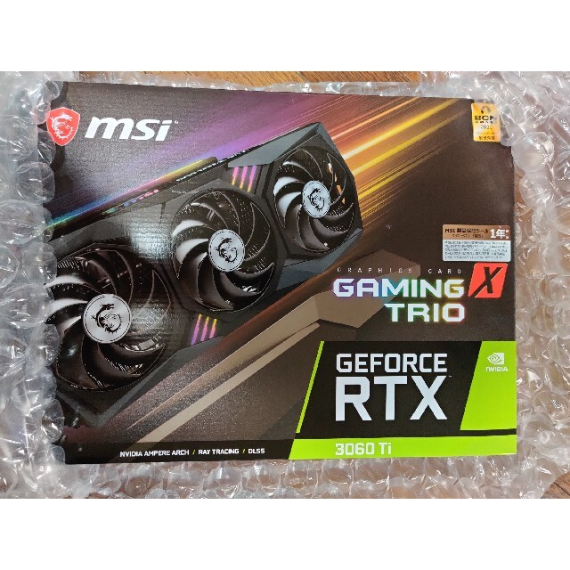 【新品送料込即日発送】MSI RTX 3060Ti GAMING X TRIOスマホ/家電/カメラ