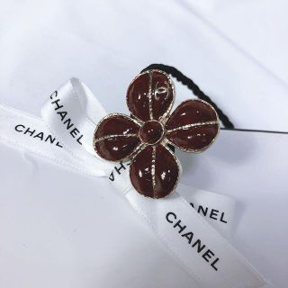 専用【CHANEL/シャネル】指輪　リング　ココ　フラワーカメリア　ワインレッド