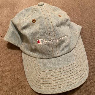 チャンピオン(Champion)のchampion デニム　キャップ　美品(キャップ)