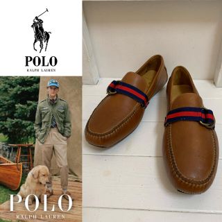 ポロラルフローレン(POLO RALPH LAUREN)のPOLO RALPH LAUREN VINTAGE ストラップ レザーローファー(スリッポン/モカシン)