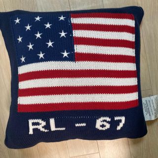 ポロラルフローレン(POLO RALPH LAUREN)のポロラルフローレン ホーム ニットクッション 正規品 アメリカ国旗(クッション)