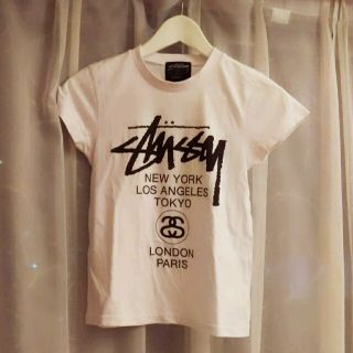 ステューシー(STUSSY)のステューシー Stussy Tシャツ ＸＳ 白(Tシャツ(半袖/袖なし))