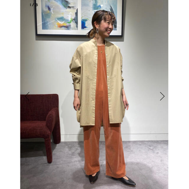 BACCA コットンベロアジャージー スリーブギャザーコンビネゾン BACCA コットンベロアジャージー スリーブギャザーコンビネゾン