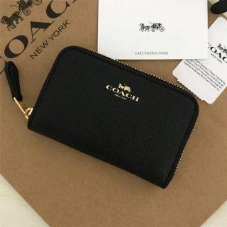 コーチ(COACH)の新品 COACH コーチ コインケース 小銭入れ ブラック(コインケース/小銭入れ)