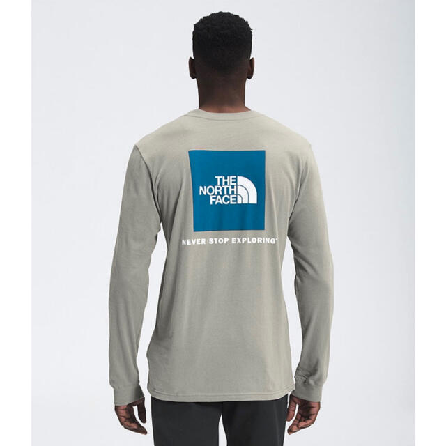 THE NORTH FACE(ザノースフェイス)の最大 ♪ 新品 ノースフェイス BOX NSE ロンT グレー 5XL メンズのトップス(Tシャツ/カットソー(七分/長袖))の商品写真