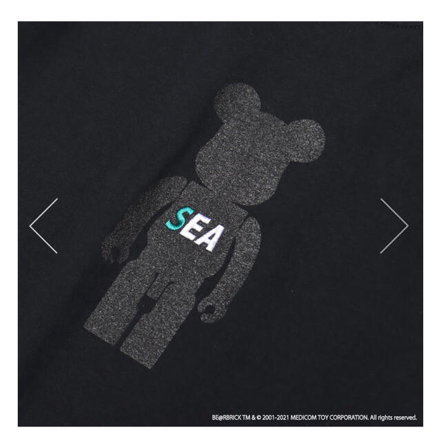atmos(アトモス)のBE@RBRICK x atmos x WIND AND SEA Lサイズ メンズのトップス(Tシャツ/カットソー(半袖/袖なし))の商品写真