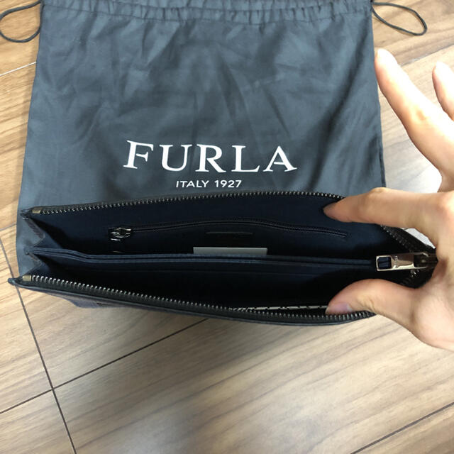 FURLA(フルラ) クラッチバッグ メンズ レザー グレー