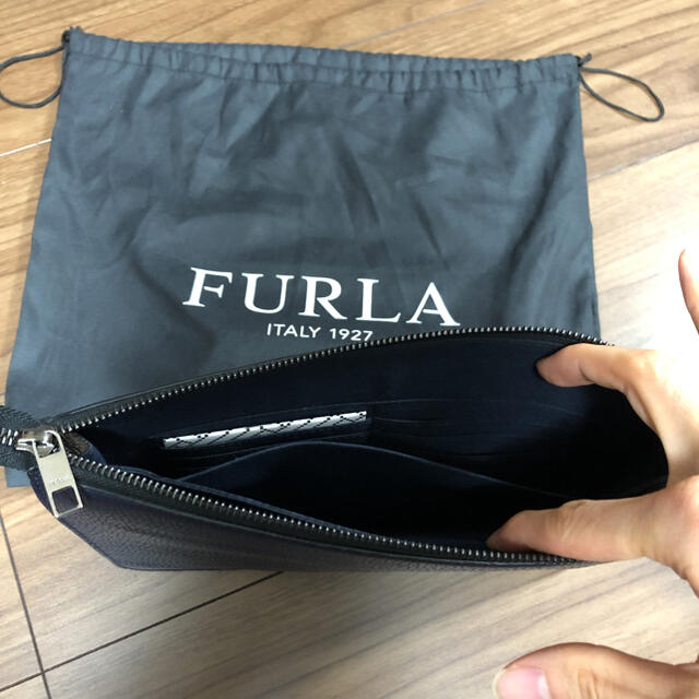 【美品】FURLA フルラ ジョーヴェ レザー クラッチバッグ セカンドバッグ