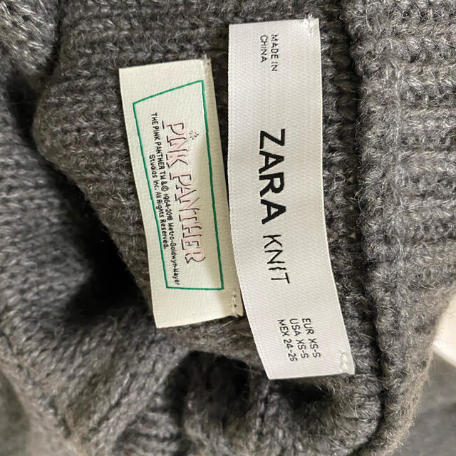 ZARA(ザラ)のZARA ピンクパンサーニット　ラグラン　ニットワンピース レディースのトップス(ニット/セーター)の商品写真