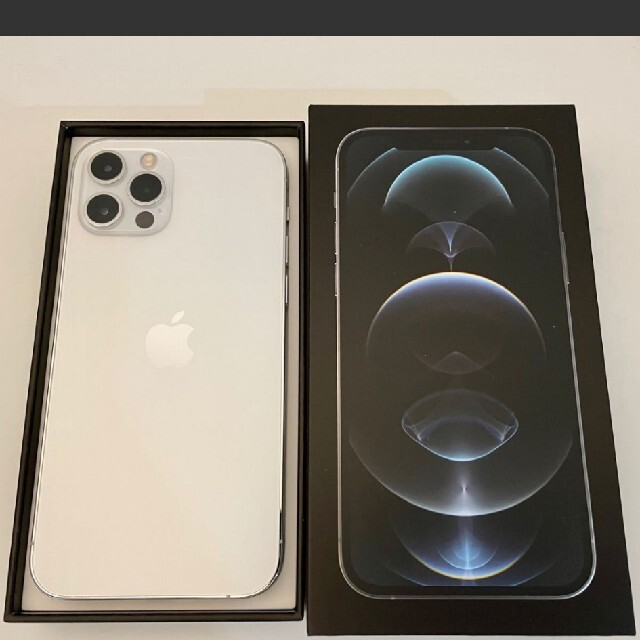 美品】iPhone 12 PRO 256GB シルバー SiMロック解除済-