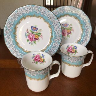 ロイヤルアルバート(ROYAL ALBERT)の【美品】ロイヤルアルバート★エンチャントメント★ペアモーニングセット(食器)