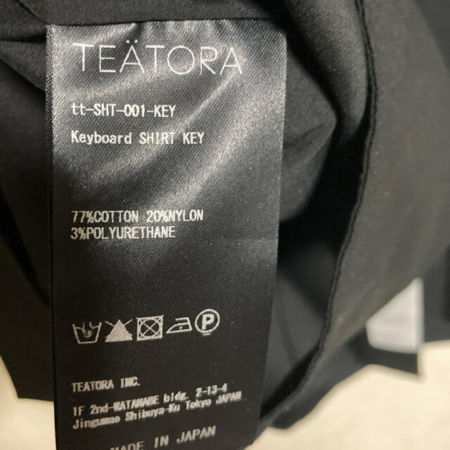 新品 TEATORA テアトラ keyboard shirt キーボードシャツ