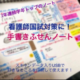 【看護学生に！】看護師国家試験対策 学年トップのふせんノート USB(語学/参考書)